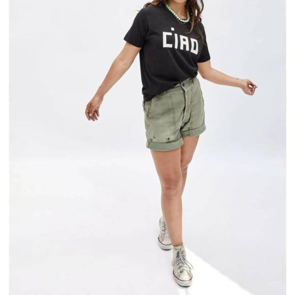CLARE V. original tee in ciao black